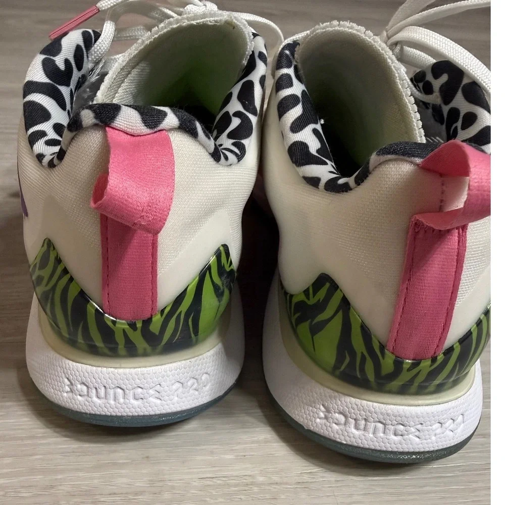 Adidas Womens Avacourt Tennis Pickleball Shoes White Leopard Womens 7.5